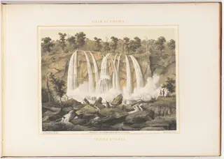 Falling Springs, by Woldemar Rau, ink, 1857