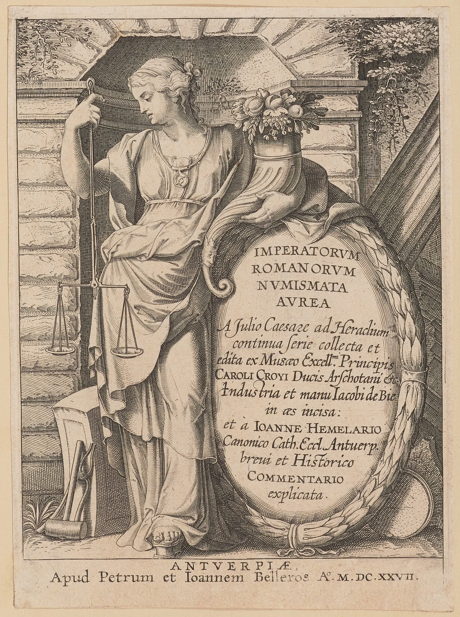 Title Page for Imperatorvm Romanorvm Nvmismata Avrea, detail