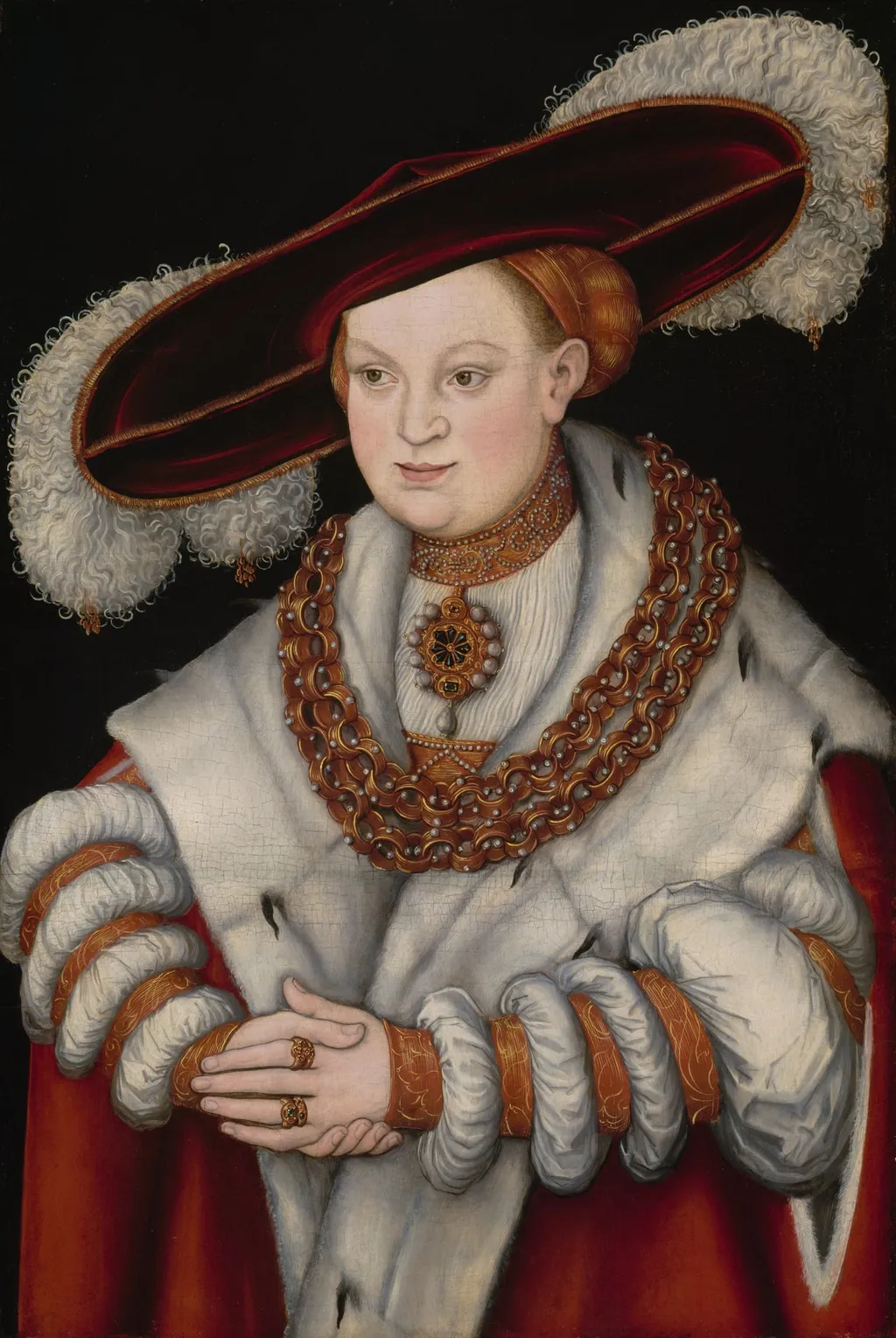 Portrait of Magdalena of Saxony, Wife of Elector Joachim II of Brandenburg, by Lucas Cranach the Elder, oil, 1529