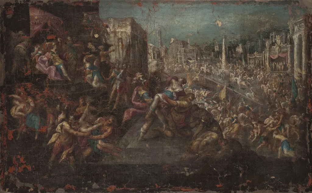 Abduction of the Sabine women, by Daniel Kondratowicz, oil, 1835