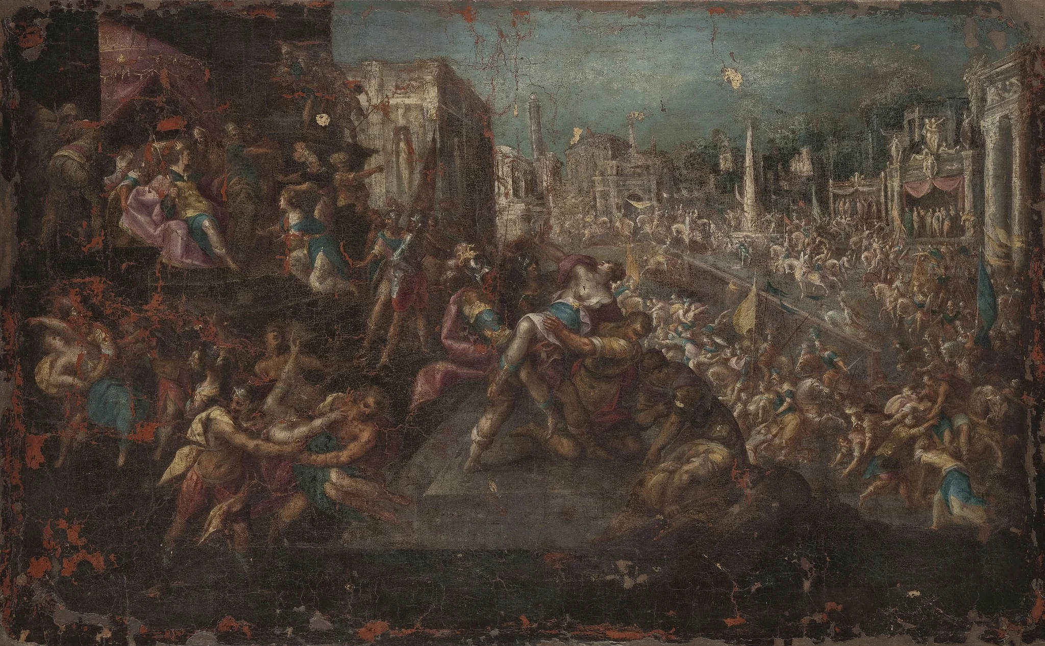 Abduction of the Sabine women, detail