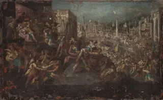 Abduction of the Sabine women, by Daniel Kondratowicz, oil, 1835