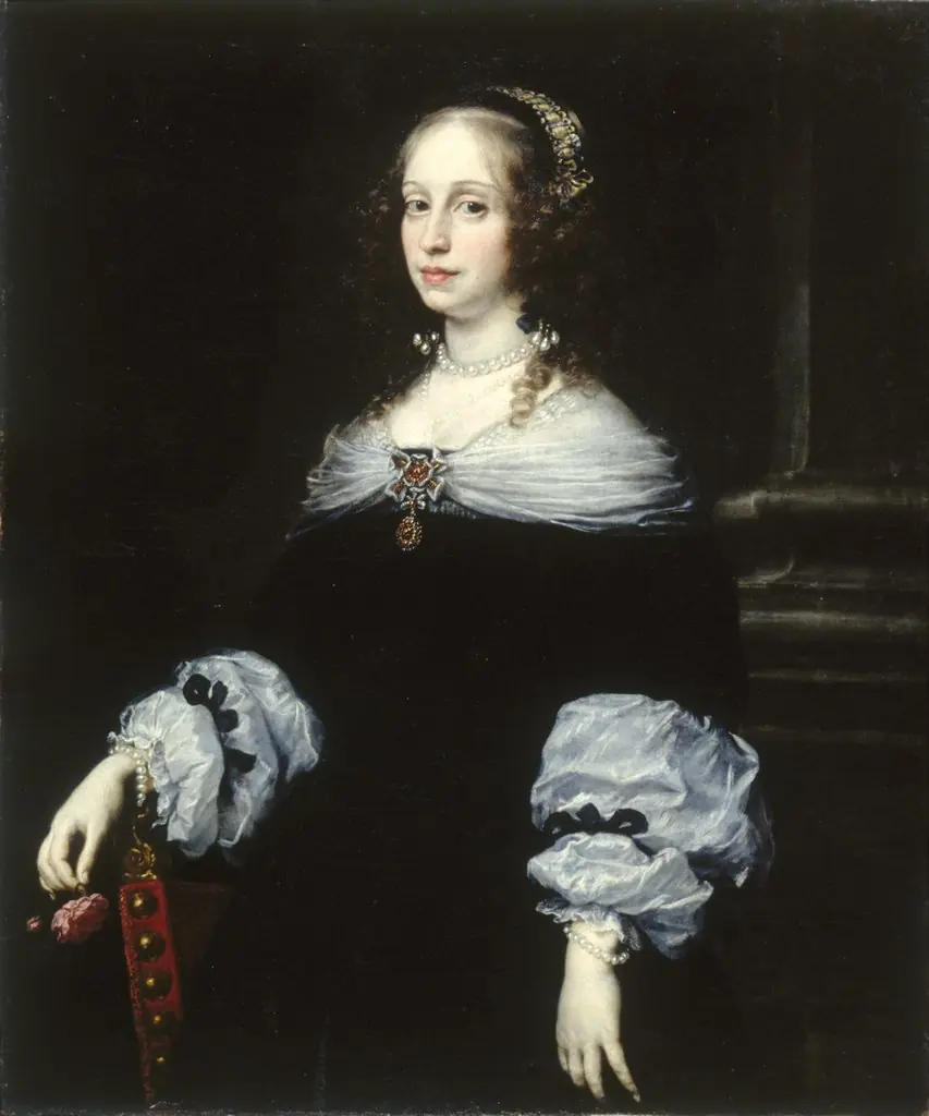 Portrait of Countess Teresa Dudley di Carpegna, by Justus Sustermans, oil, 1654