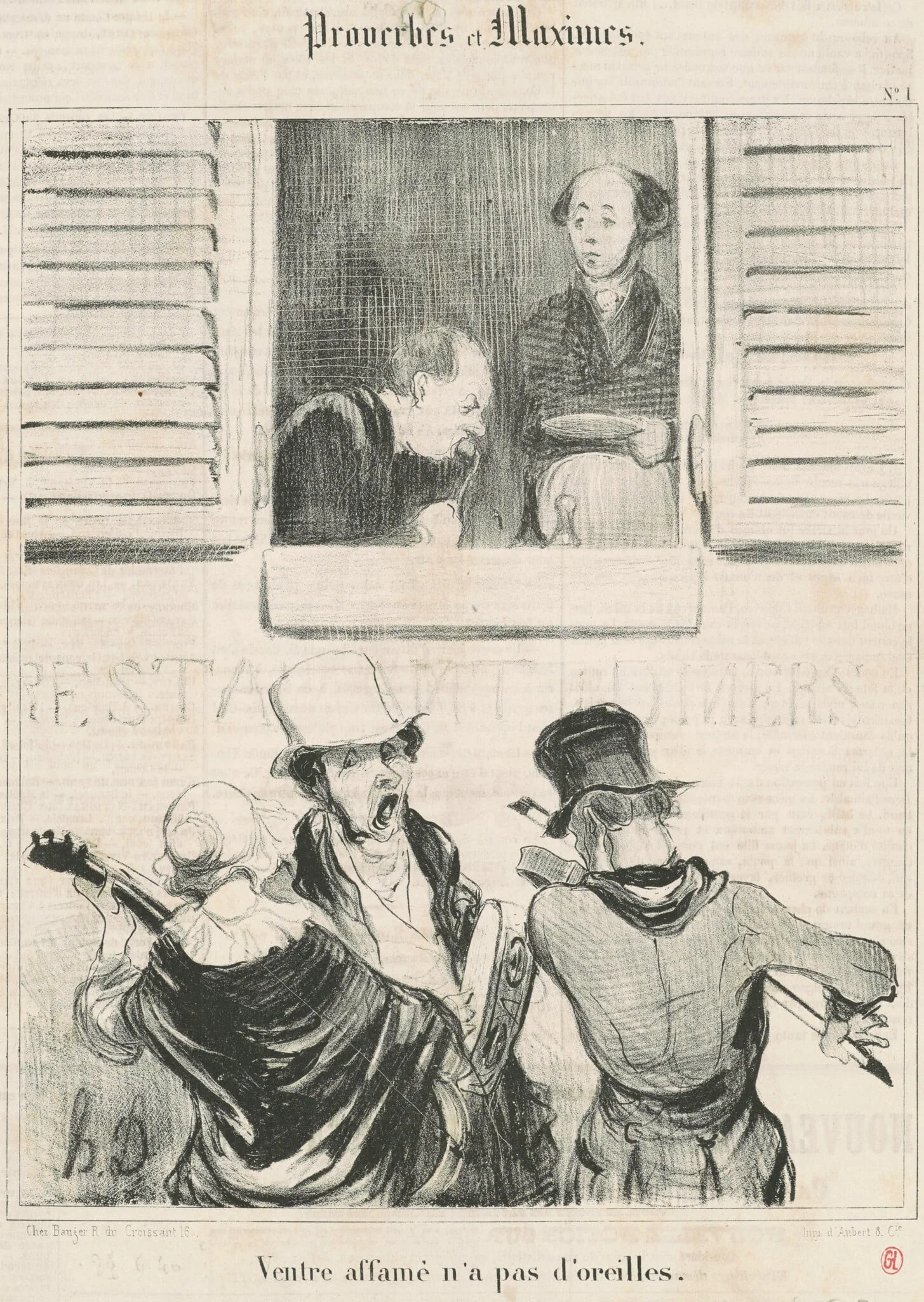 Ventre affamé n'a pas d'orleilles, detail