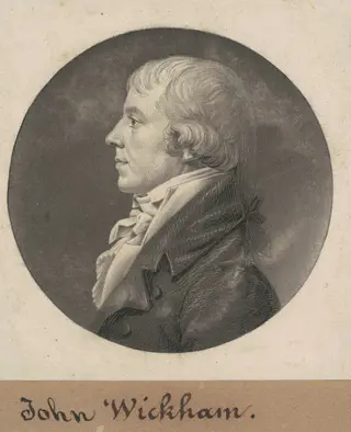 John Wickham, by Charles B. J. Févret de Saint-Mémin, ink, 1808