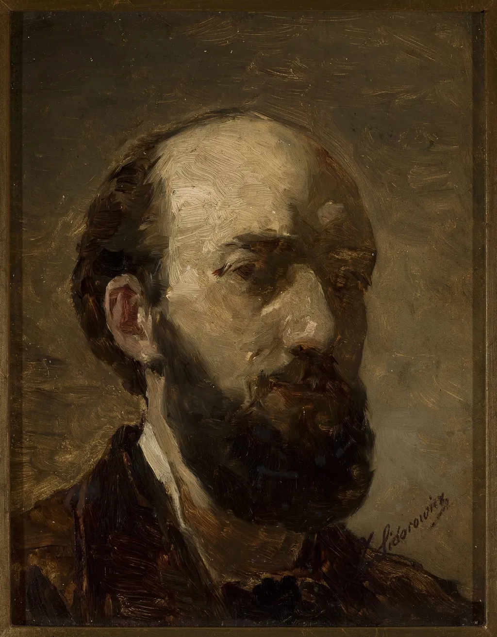 Self-portrait, by Zygmunt Sidorowicz, oil