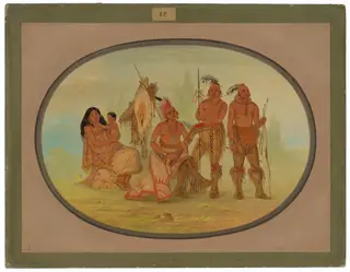 Osage Indians, by George Catlin, oil, 1865