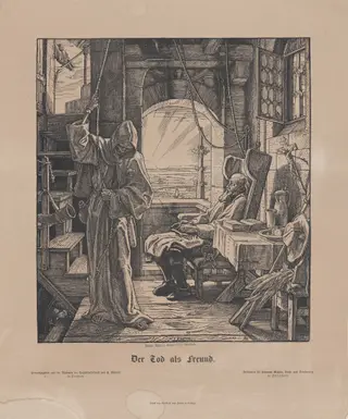 Der Tod als Freund (Death as a Friend), by Alfred Rethel, ink, 1831