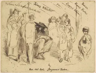 The Title Page for "Douze Eaux Fortes d'après Nature", by James McNeill Whistler, ink, 1858
