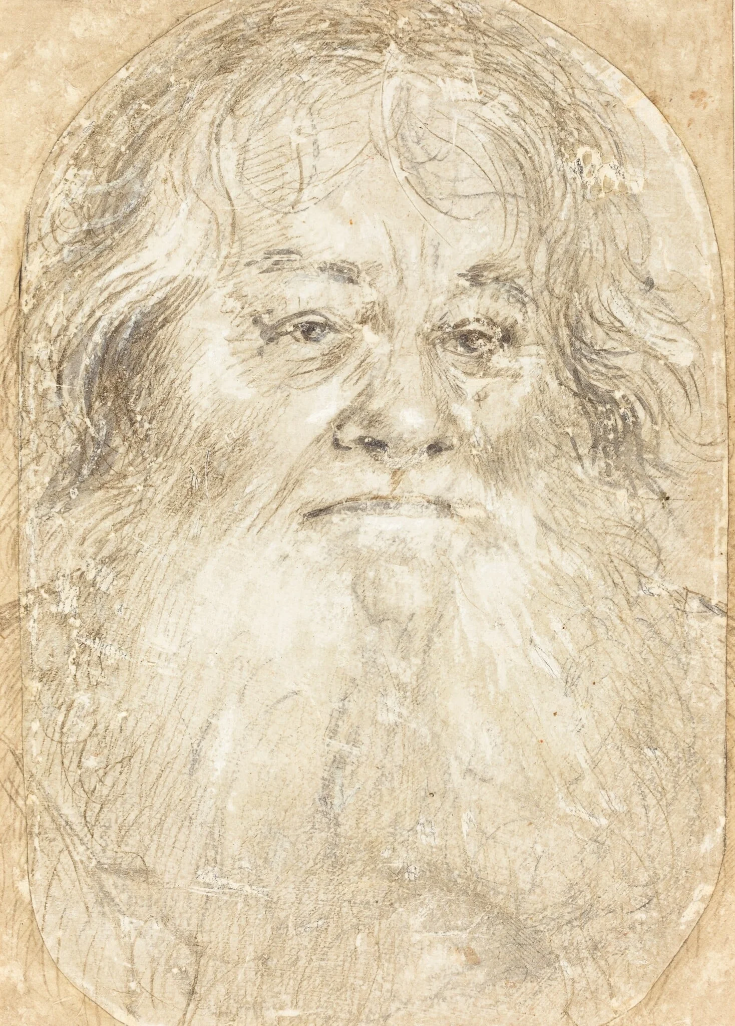 Study of a Bearded Man [verso], detail