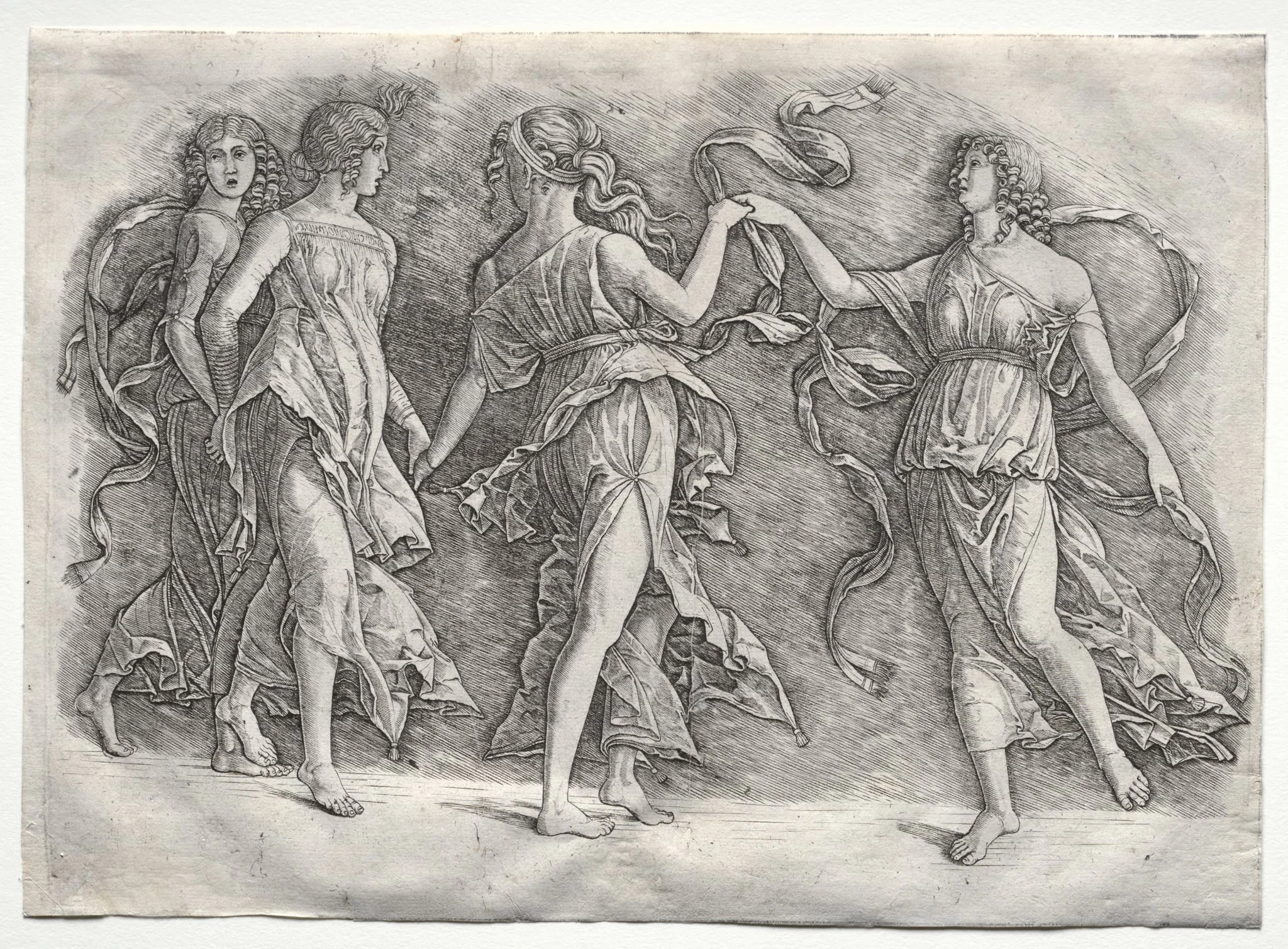 Four Dancing Muses, detail