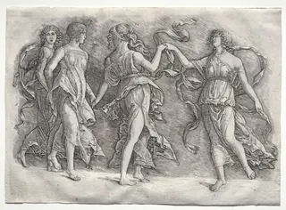 Four Dancing Muses, by the so-called Premier Engraver, 1497