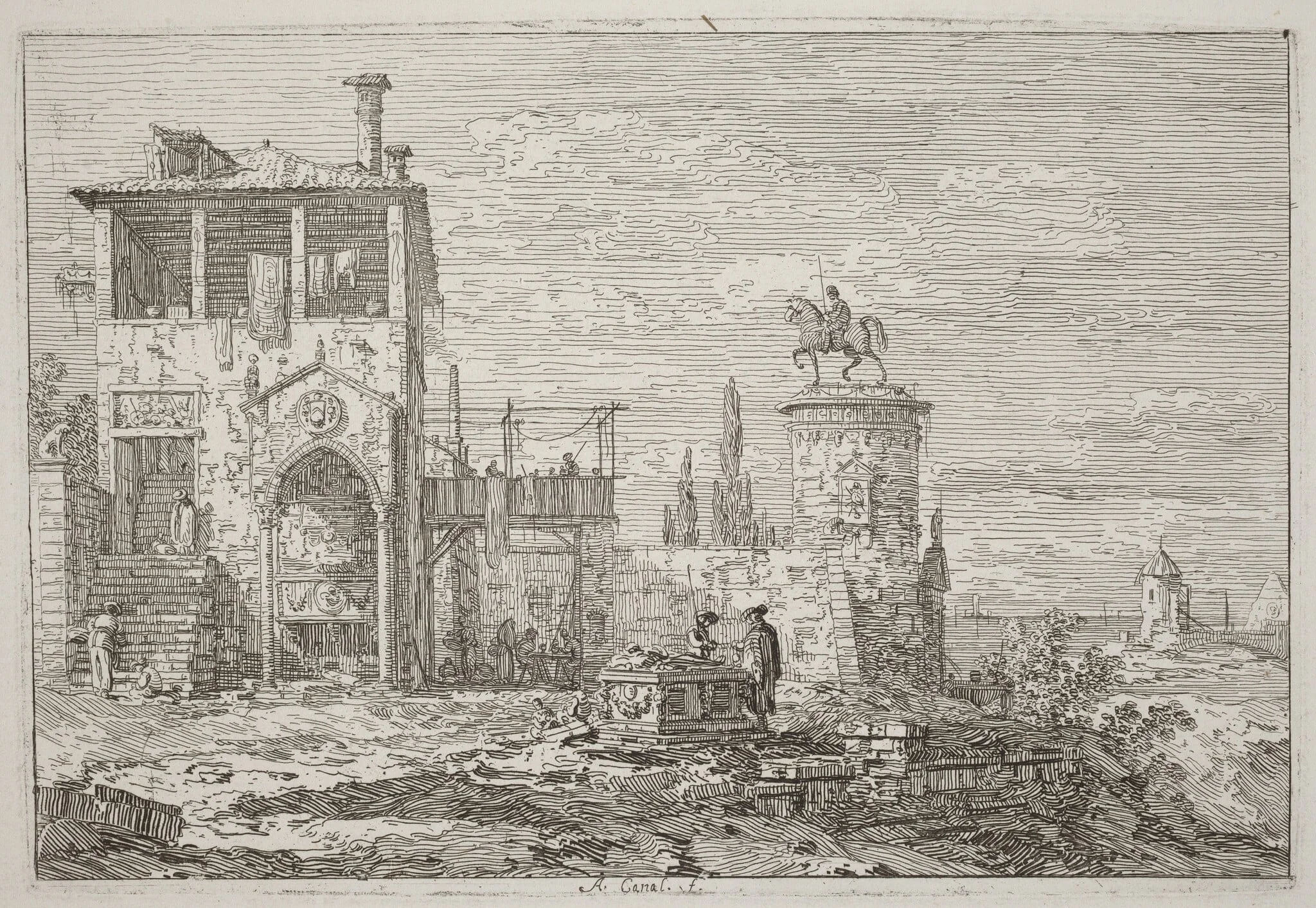 The Equestrian Monument [upper right], detail