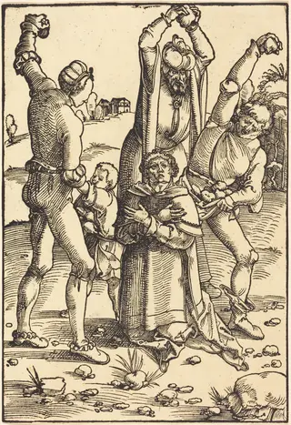 The Stoning of Saint Stephen, by Hans Baldung Grien, ink, 1514