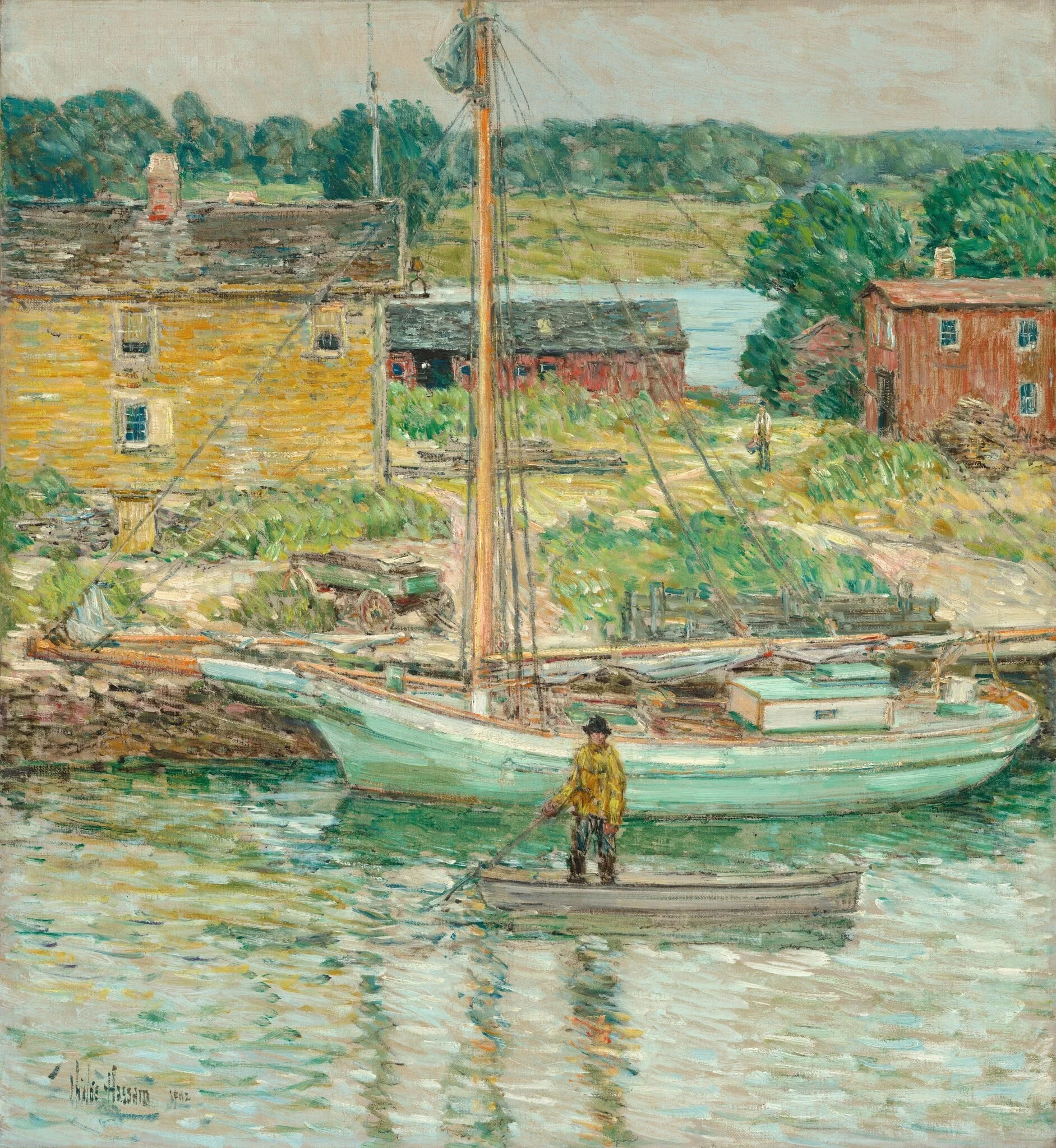 Oyster Sloop, Cos Cob, detail