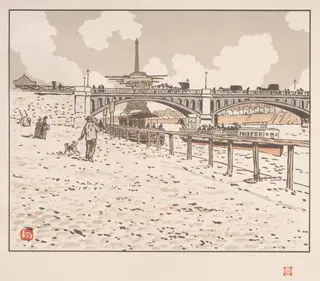 Thirty-Six Views of the Eiffel Tower: From the Grenelle Bridge, by Henri Rivière, 1902