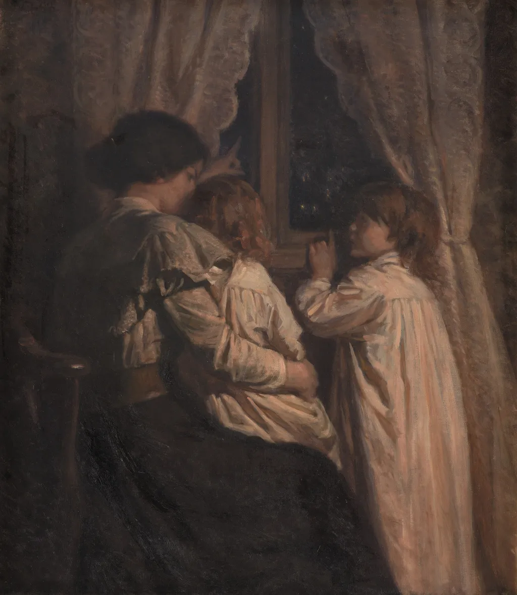 The Children Saying Good Night to their Stars, by Valdemar Irminger, oil, 1900