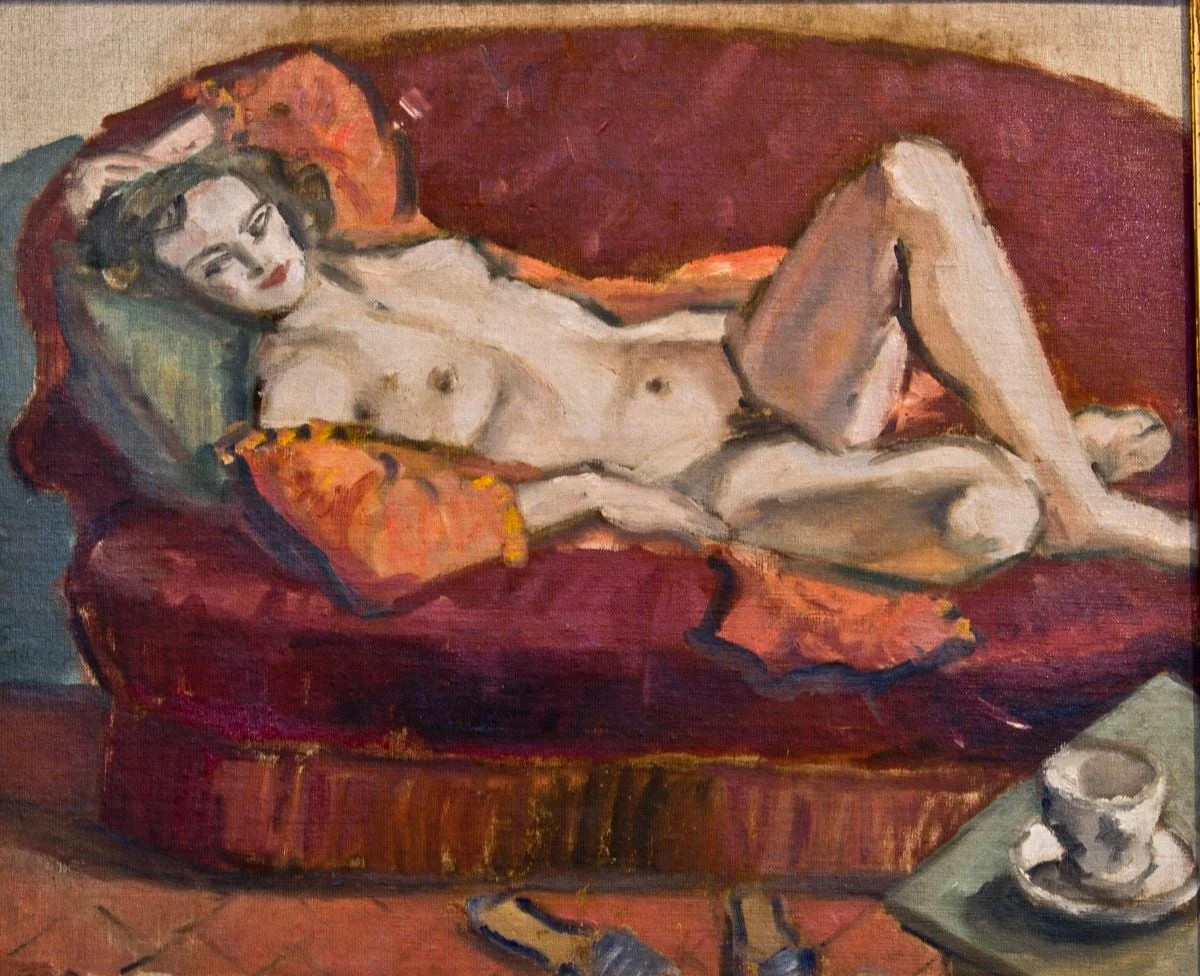 Nud culcat, detail