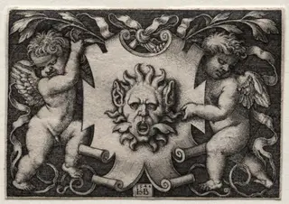Vignette au Mascaron, by Sebald Beham, 1544