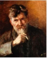 Portrait of David Houston, Professor at the Royal College of Science, detail