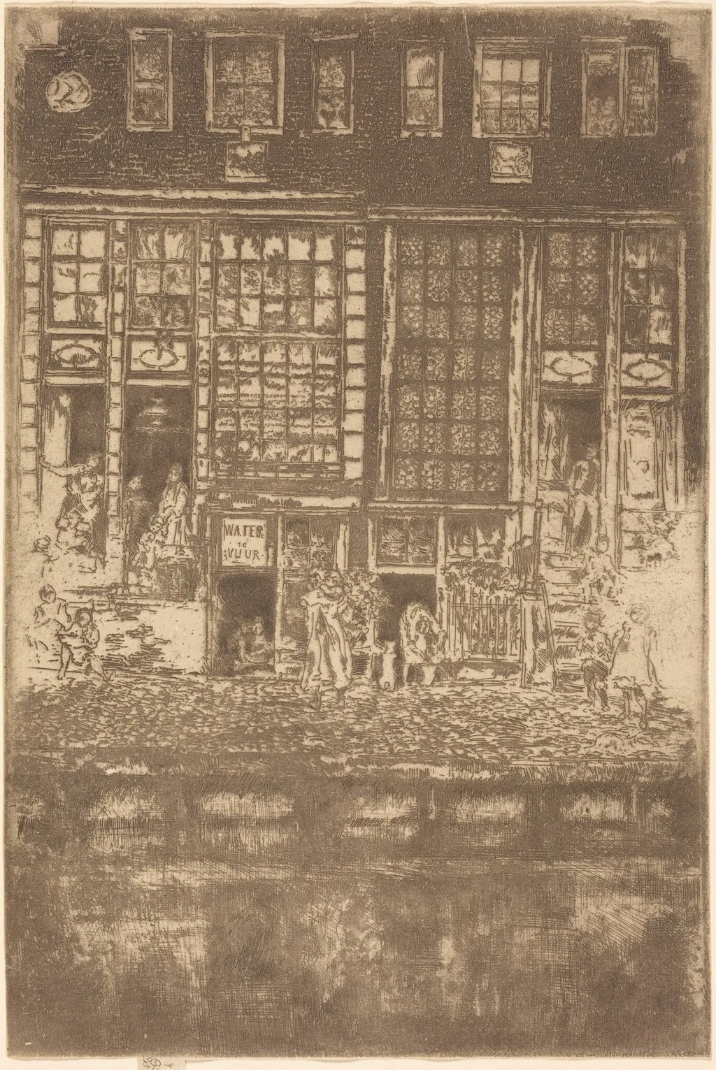 The Embroidered Curtain, by James McNeill Whistler, ink, 1889
