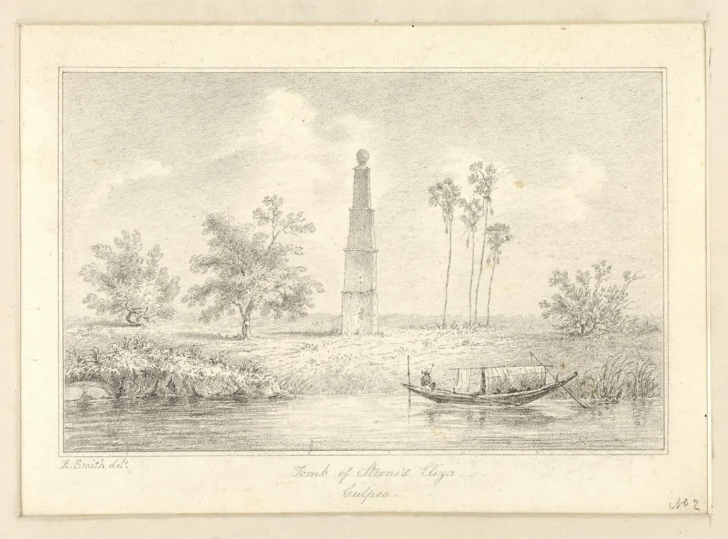 Tomb of Sterne's Eliza, Culpee, by Robert Captain Smith, 1830