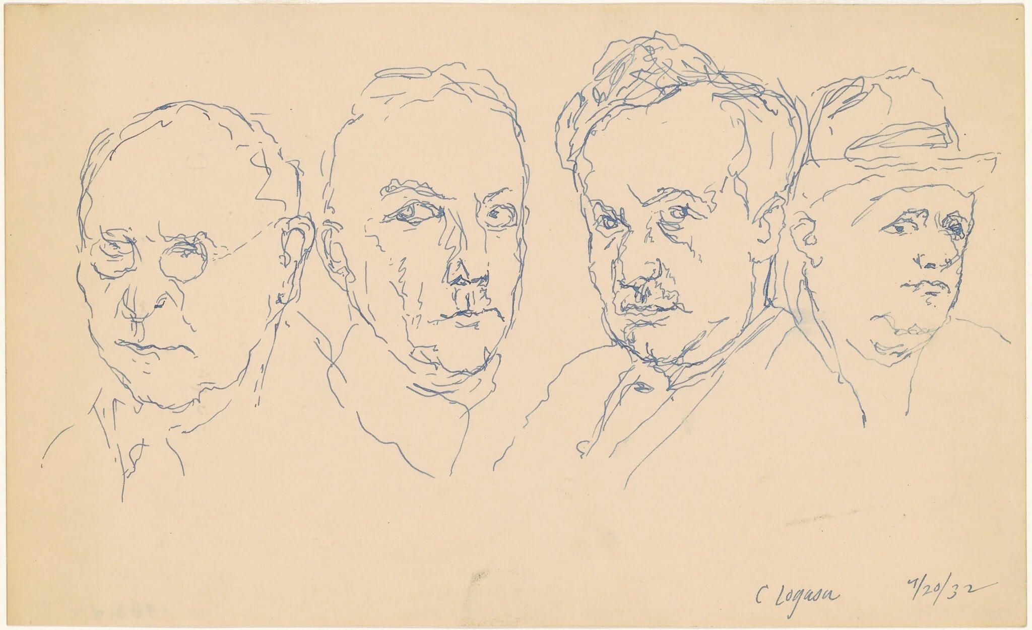 Four Men, detail