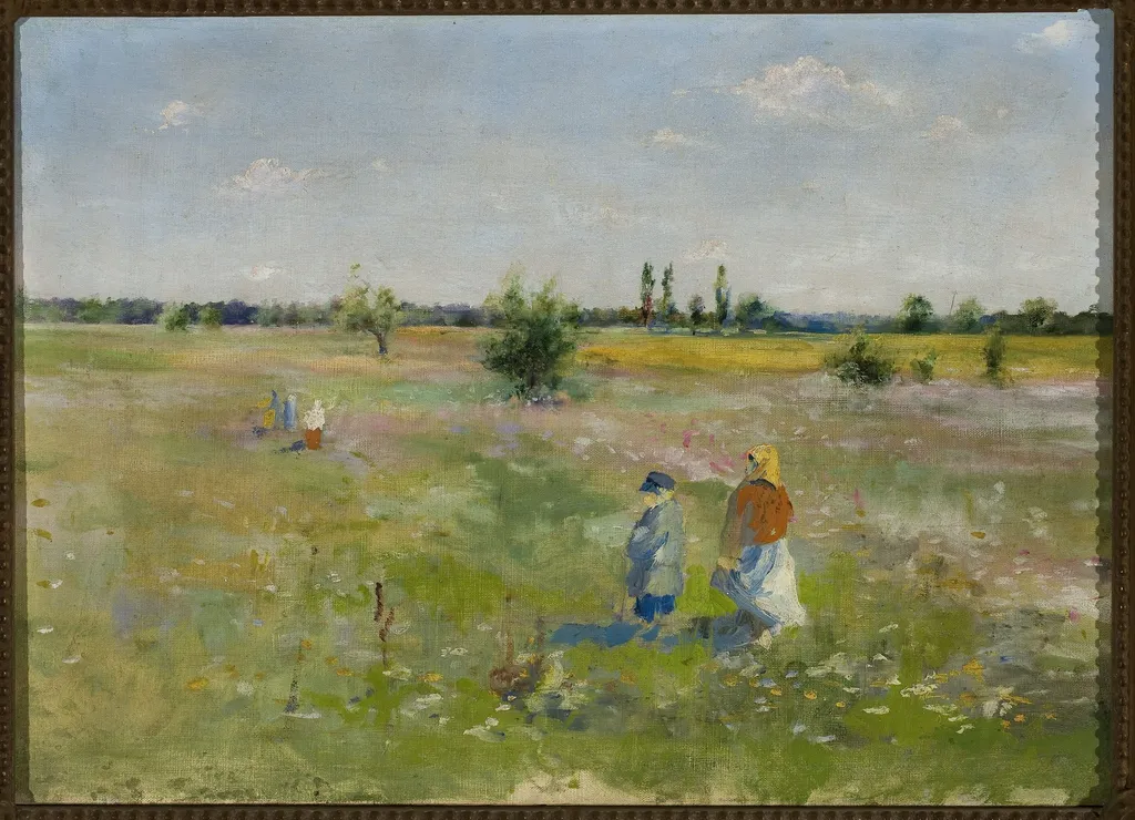 In the meadow, by Władysław Podkowiński, oil, 1890