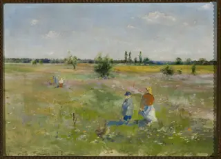 In the meadow, by Władysław Podkowiński, oil, 1890