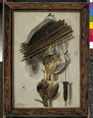 Dead Wildfowl and a Huntsman's Net. Trompe l'oeil