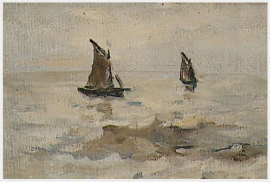 A Summer Sea with Boats, detail