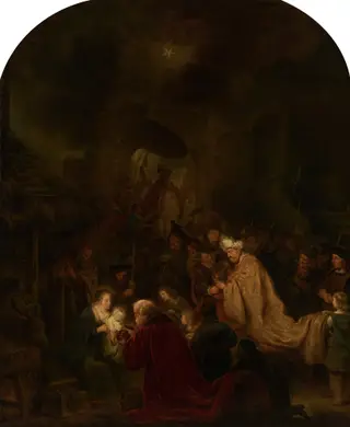 The Adoration of the Magi, by Salomon Koninck, oil, 1650