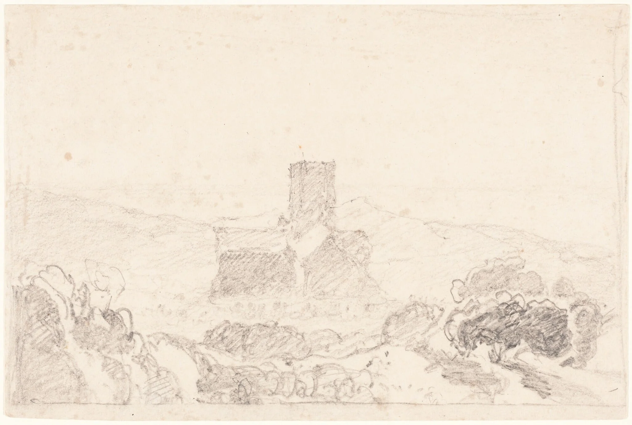 Landscape with Church, detail