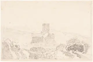 Landscape with Church, by John Sell Cotman, graphite, 1801