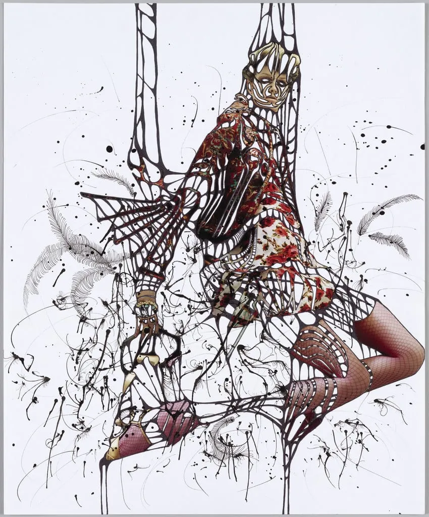 Untitled, by Debra Hampton, ink, 2004