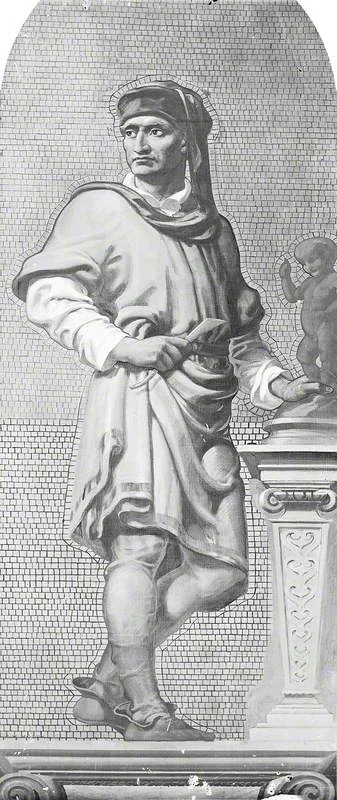 Luca della Robbia (1400–1481) (design for a mosaic in the Victoria and Albert Museum) (detail), detail