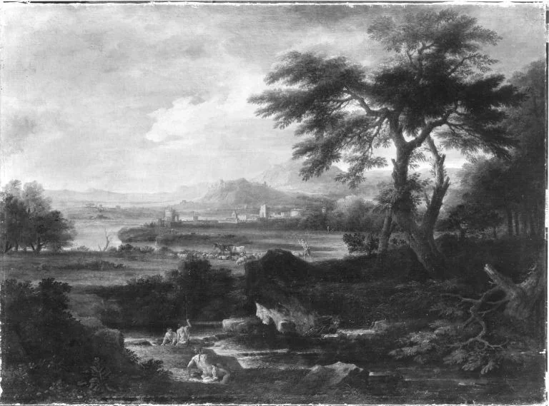 Italienische Landschaft (Umkreis), detail