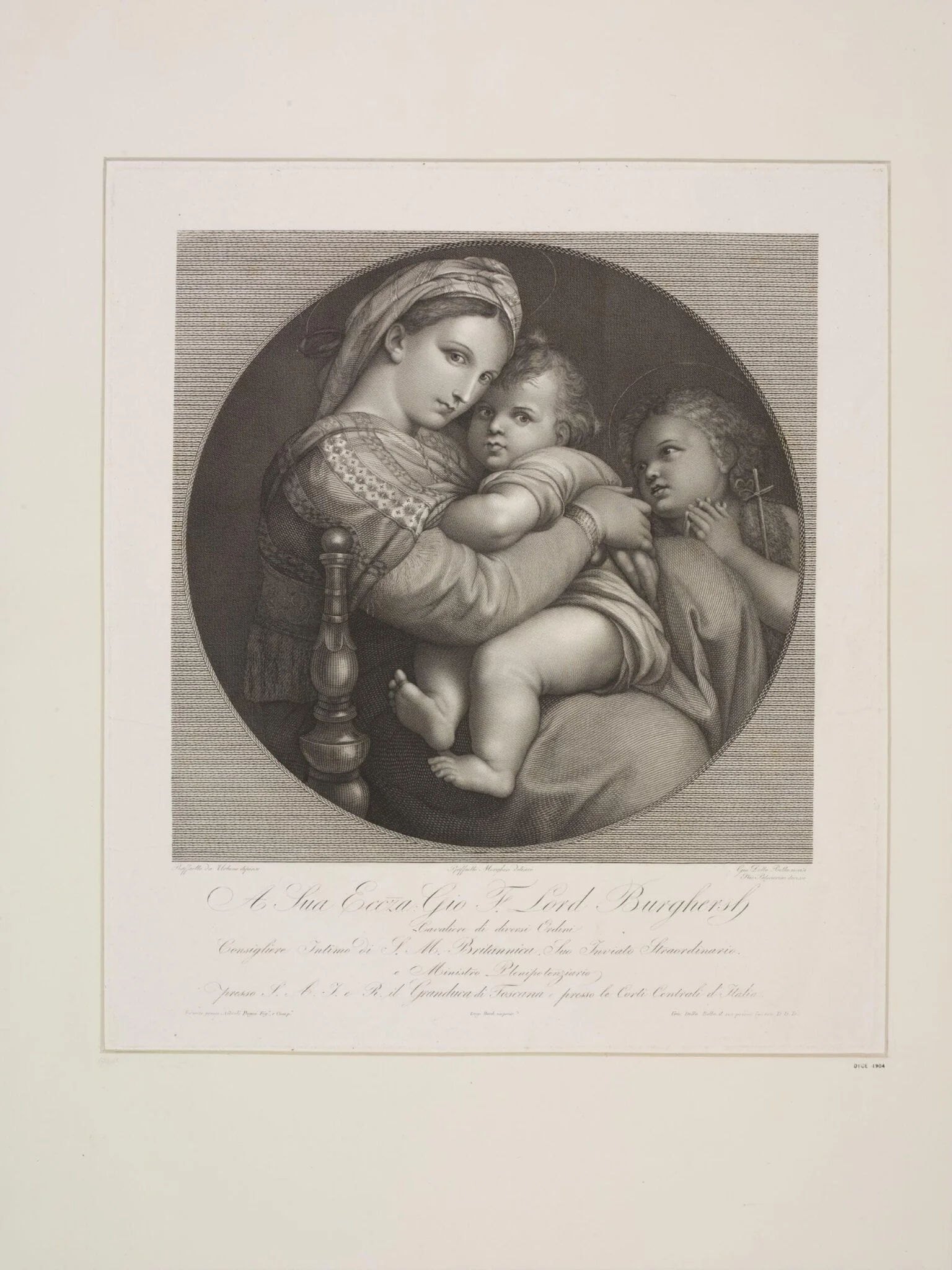 Madonna della Sedia, detail