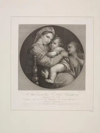 Madonna della Sedia, by Giovanni Della Bella, 1850