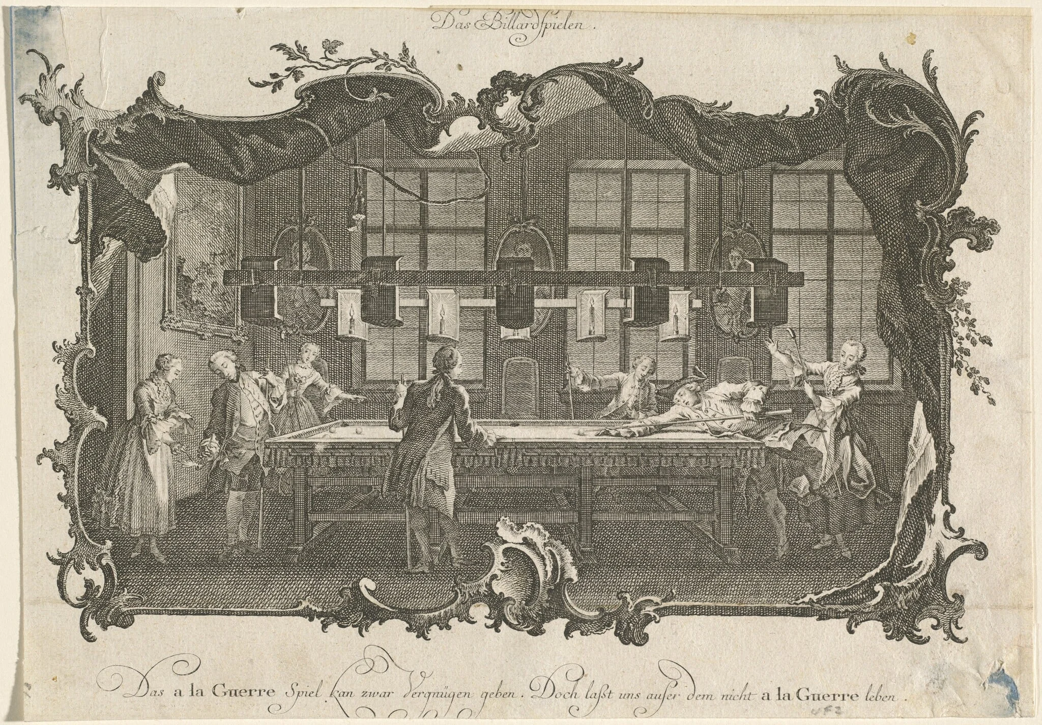 Das Billardspielen (Billiard Players), detail