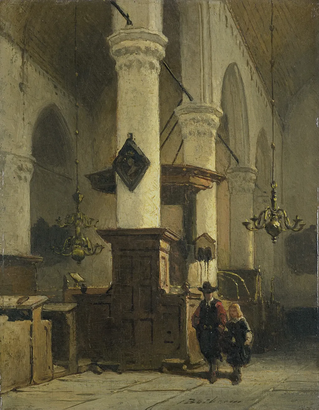 Church Interior, by Johannes Bosboom, oil, 1850