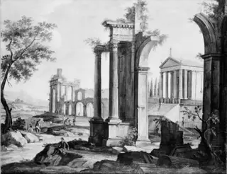 Decorative Painting with Imaginary Architecture