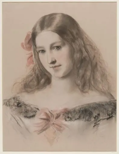 The Blonde, Female Head, by Brocky, 1850