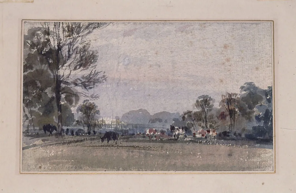 View of Hyde Park, by François Jules Collingnon, watercolor, 1800