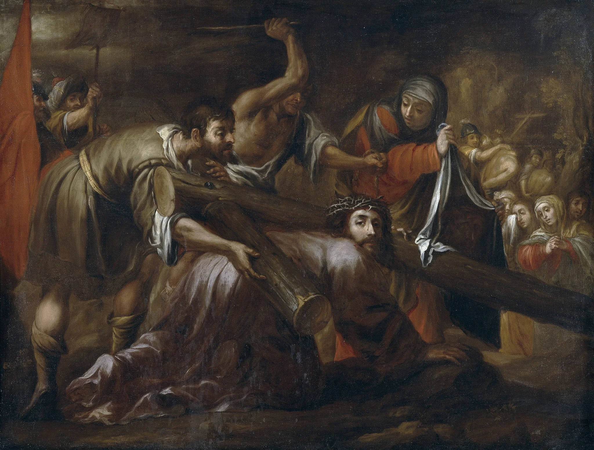 Christ on the way to Calvary and Saint Veronica, detail