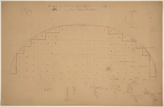Diagram of a Lunette [verso], by Charles Sprague Pearce, graphite, 1894