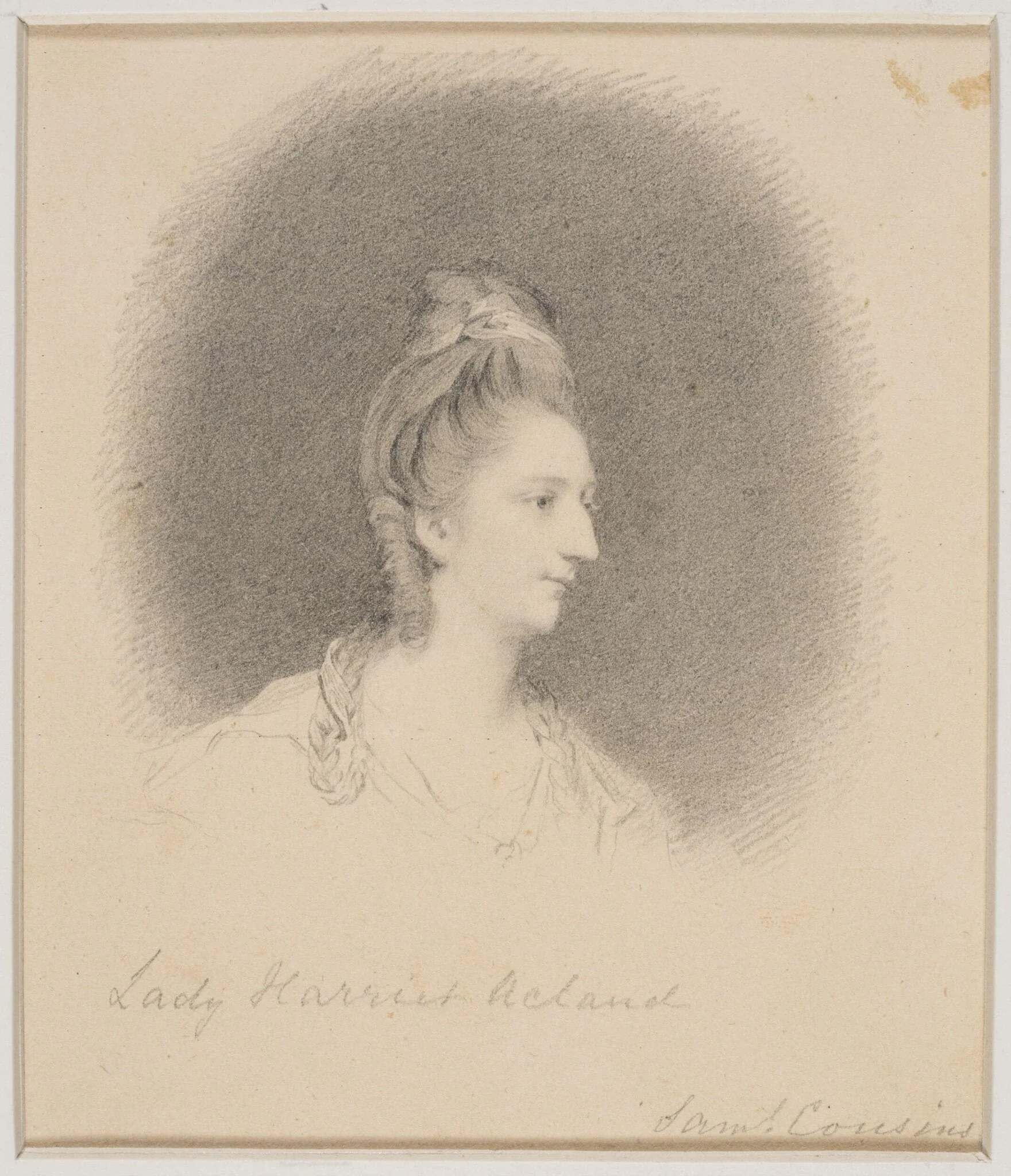 Portrait of Lady Harriet Acland, detail