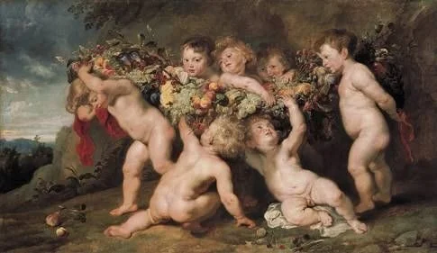 The Fruit Garland, detail