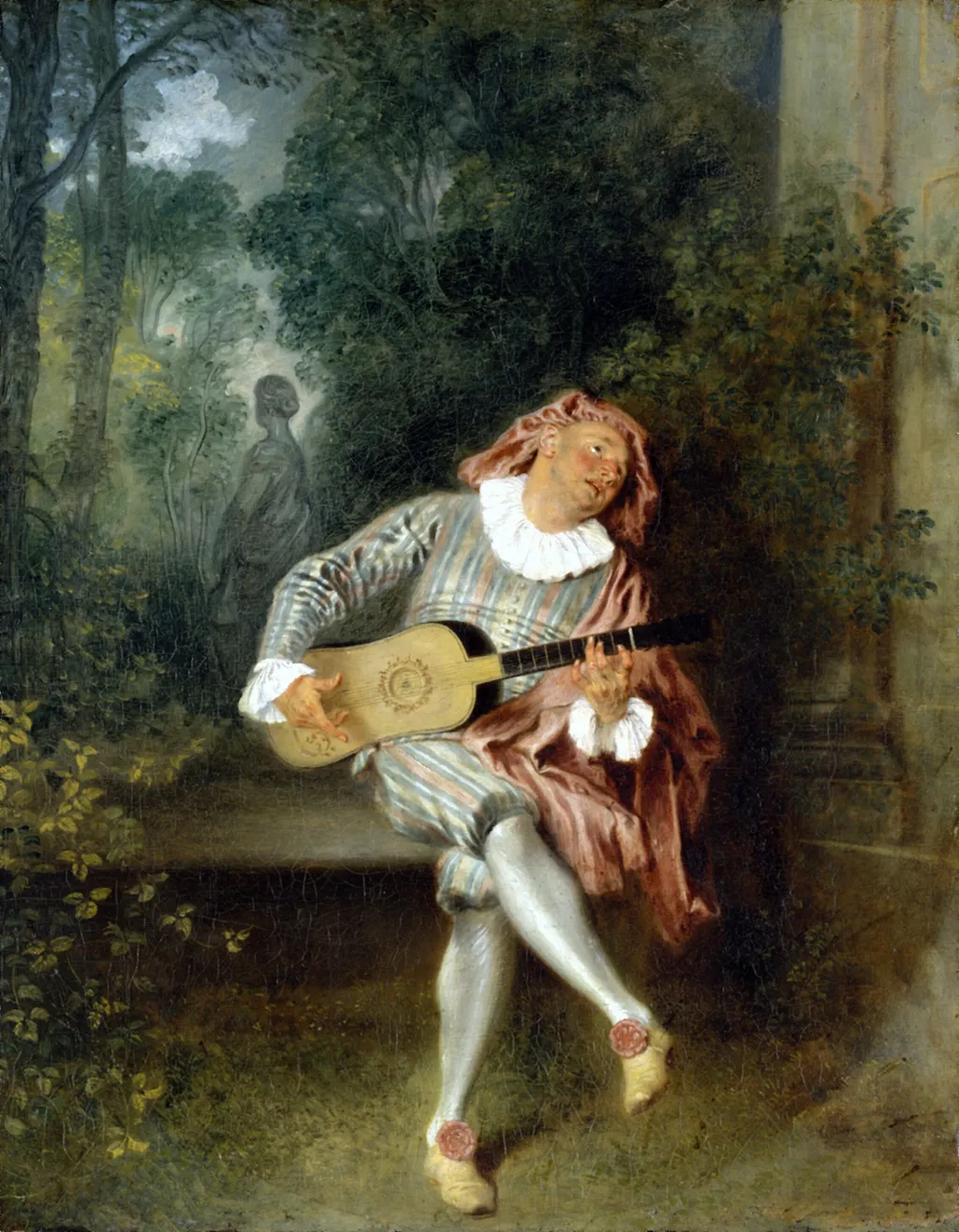 Mezzetin, by Jean Antoine Watteau, oil, 1717