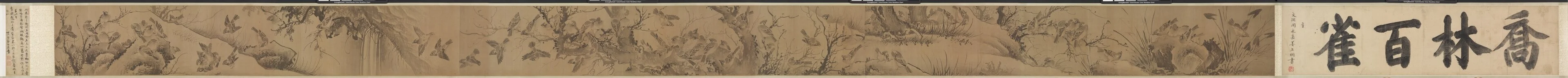 A Hundred Sparrows in a Lofty Grove, detail